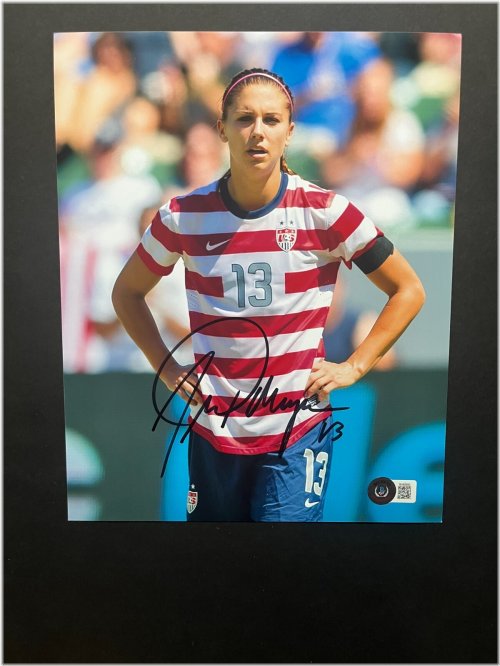 Alex Morgan Autographed 8x10 Photo with Beckett BAS COA