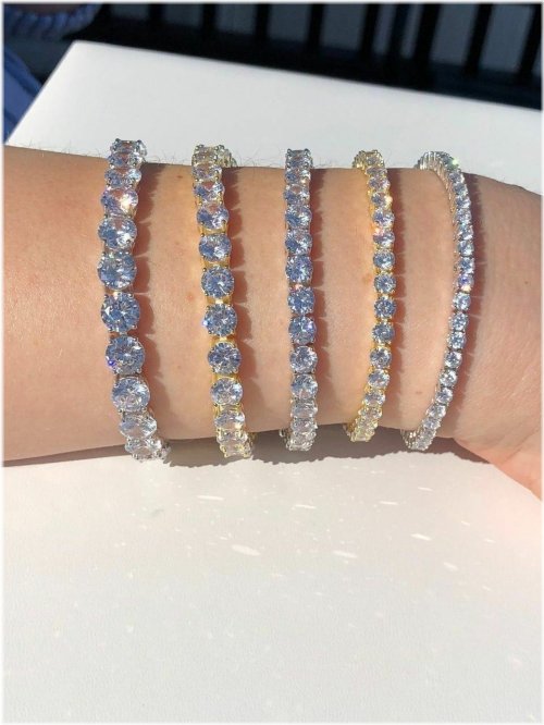 Single Row CZ Icy Bracelet