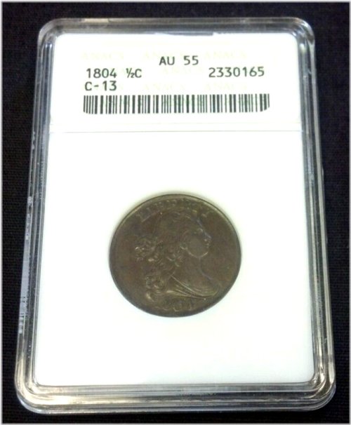 Regal Draped Bust 1804 Half Cent