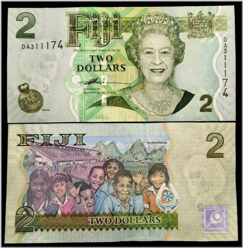 Fiji $2 Banknote - 2007 Issue