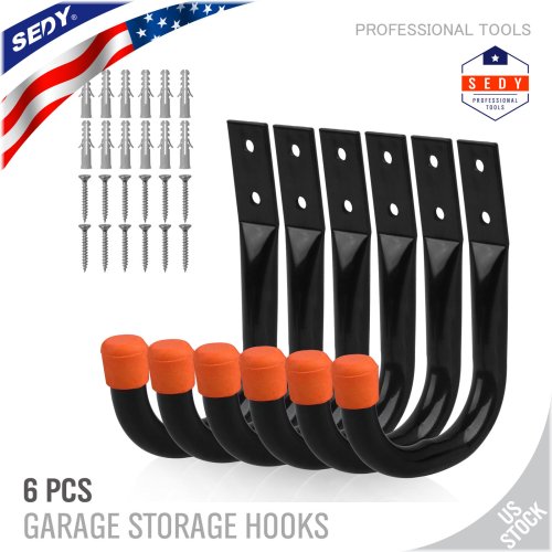 Steel Utility Hooks Set for Garage and Home Organization