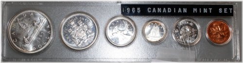 1965 Canadian Uncirculated Coin Set with 4 Silver Coins