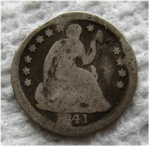 New Orleans 1841-O Seated Liberty Silver Half Dime - Rare Key Date