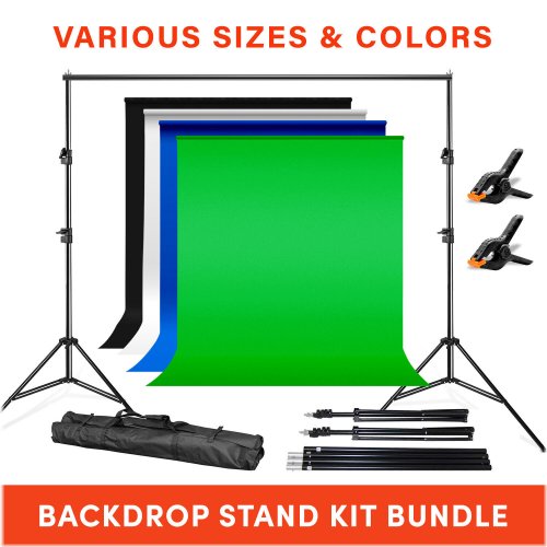 VersaFrame Pro Backdrop System: Adjustable Photo Studio Support Kit