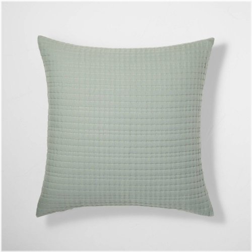 Sage Green Cotton Blend Coverlet Sham