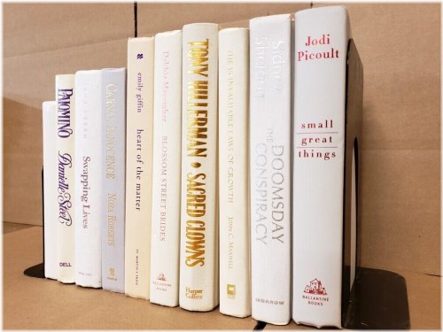 Charming Collection of Ivory and White Hardcover Books for Weddings and Events