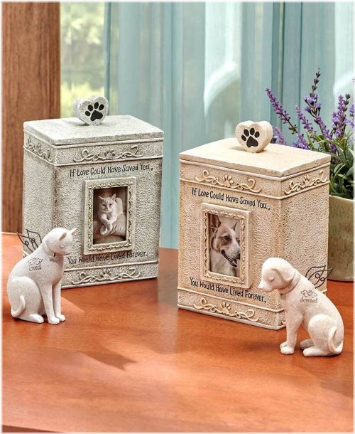 Forever Friend Memorial Figurine and Urn for Beloved Pets