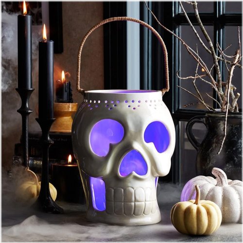 Festive Glow Skeleton Lantern