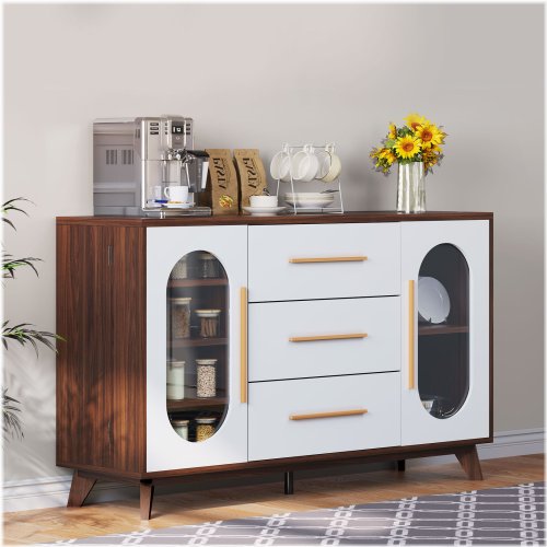 Versatile Glass-Door Storage Console