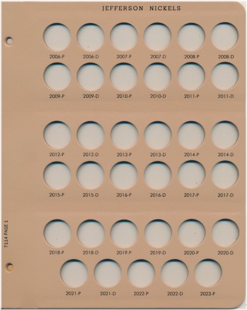 Jefferson Nickel Album - 2006-2023 PD (Page 1)