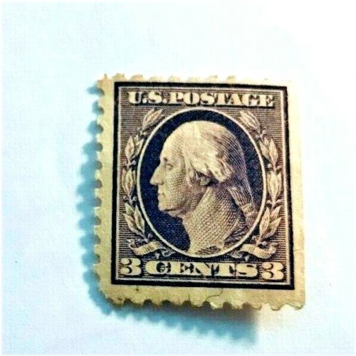 Vintage Violet Washington Stamp