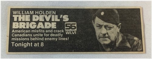 The Devil's Brigade 1979 WLVI TV Ad Memorabilia