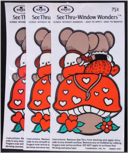 Mice and Mushroom Valentine's Day Clings