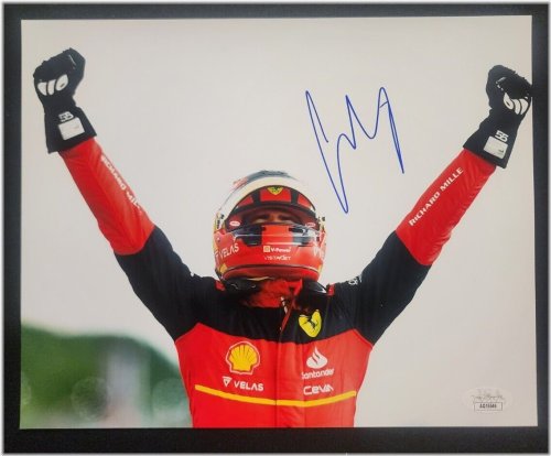Carlos Sainz Ferrari F1 Autographed Photo with JSA Certification