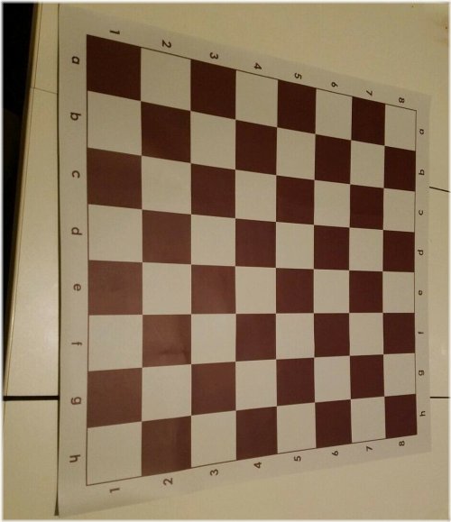 Burgundy Vinyl Tournament Chess Board