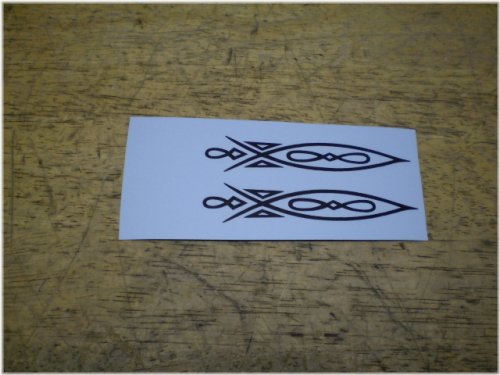 Black Scripted Fork Decal Set