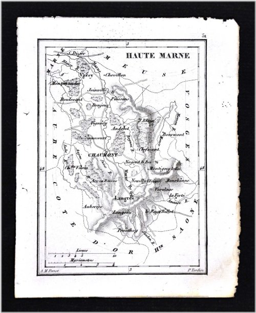 Antique French District Map