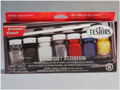 Colorful Enamel Kit with Thinner and Brush Set