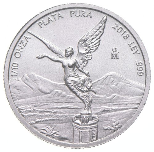 2018 Mexican Silver Libertad 1/10th Ounce BU Coin