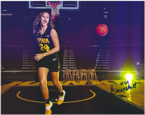 Hawkeyes Basketball Reprint - Gabbie Marshall Signed Photo