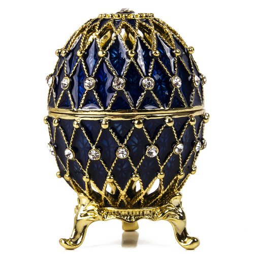 Blue Netting Trinket Box