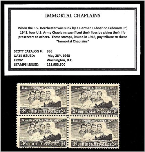 Chaplains of Valor Stamp Block