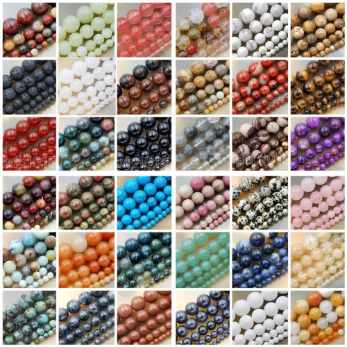 Smooth Natural Gemstone Round Beads Collection