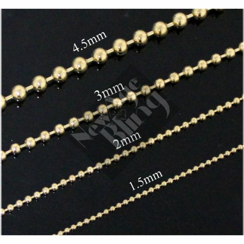 Gold Plated Ball Chain Necklace