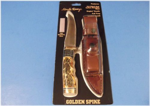 Golden Spike Delrin Stag Knife