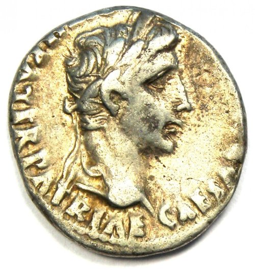 Imperial Silver Denarius: Octavian Augustus (27 BC - 14 AD)