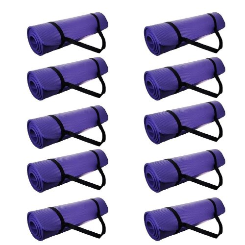 Yoga Mat Bundle: 10-Pack - Purple