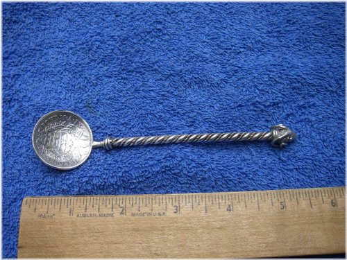 Papal States Ram's Head Testone Bowl Spoon