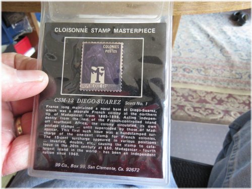 Silver Cloisonné Stamp Art