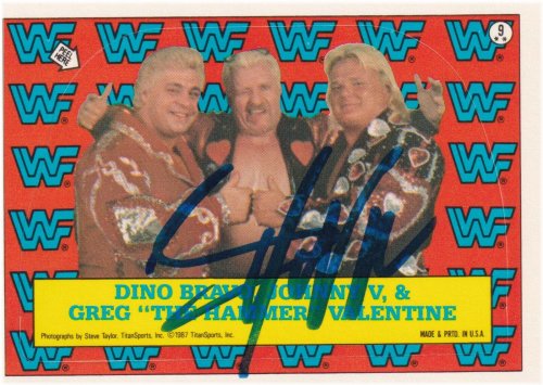 Vintage Autographed Wrestling Trading Card