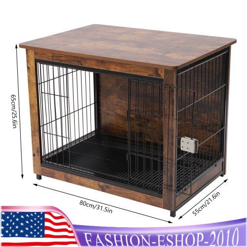Rustic Retreat Wooden Dog Kennel