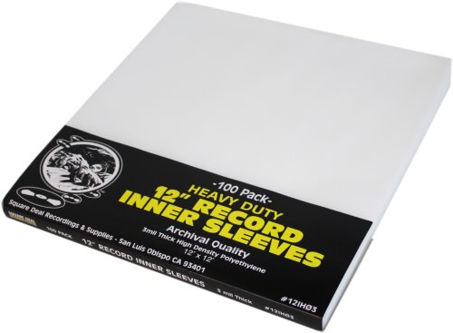 PreservePro 12" Vinyl Inner Sleeves - Heavy Duty Archival Quality (Pack of 100)