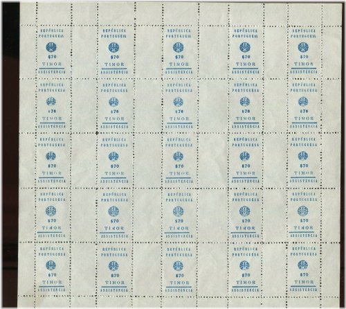 Timor Rare Postal Tax Sheet - RA14A