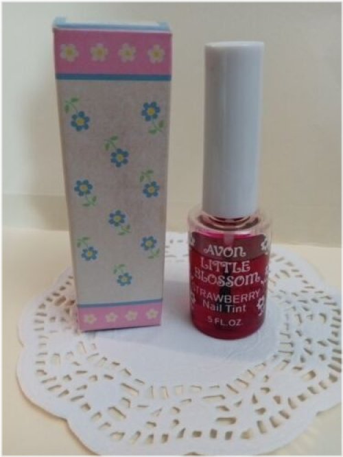 Strawberry Nail Tint Polish - 1980 Avon Little Blossom Collection