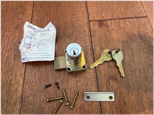 Vintage Deadbolt Cabinet Lock Set