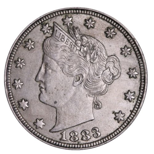 1883 Liberty V Nickel - First Year Issue