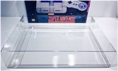 SNES Control Set Shield: Protective Display Box for Video Game Consoles