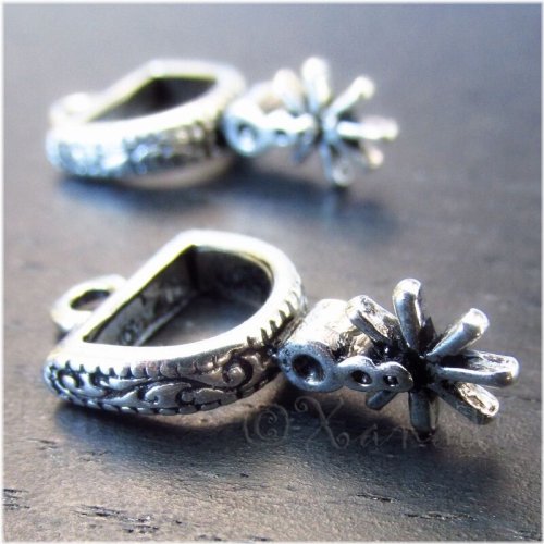 Antiqued Silver Boot Spurs Charms