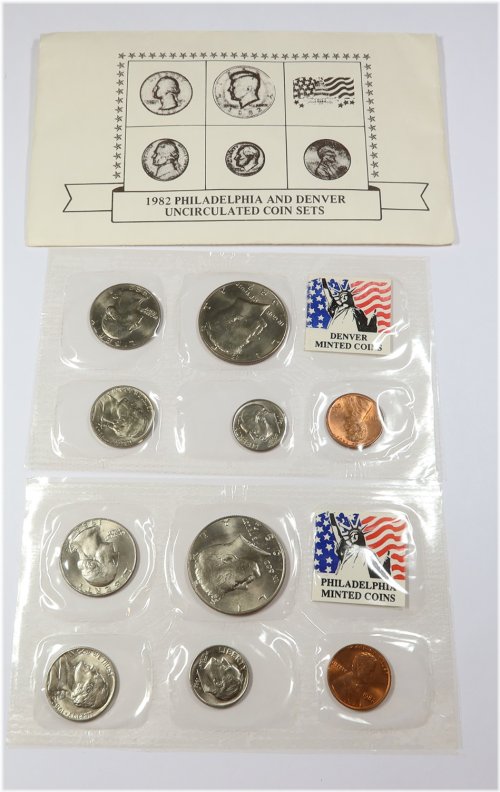 1982 US Mint UNC Souvenir 10 Coin Set