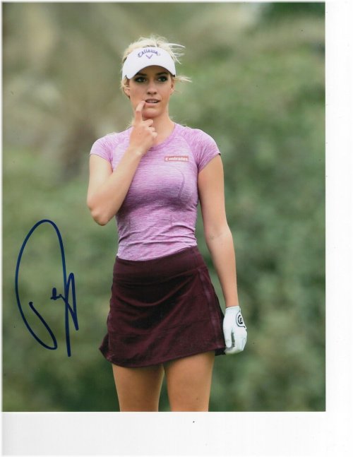 Pink Top Autographed by Paige Spiranac - LPGA Golfer