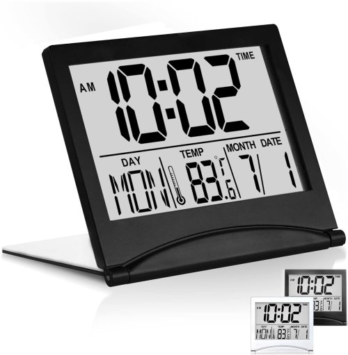 Foldable LCD Travel Clock by Betus