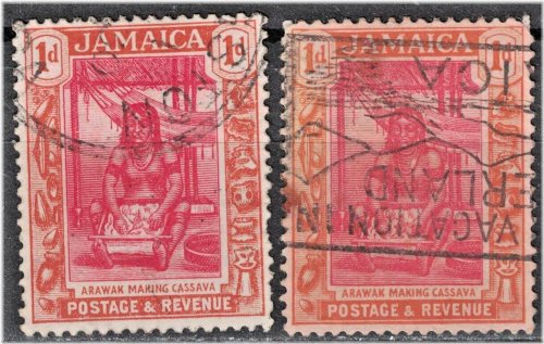 Arawak Woman Cassava Scene Stamp