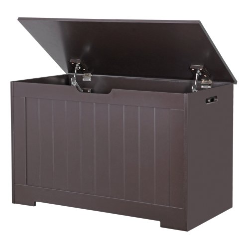 Wooden Lift Top Storage Bench with Safety Hinge