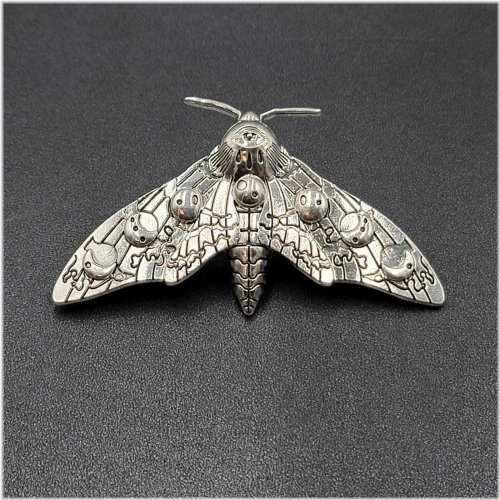 Dark Luna Moth Hair Clip