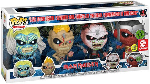 Glowing Eddie Figure Set by Iron Maiden and Funko Pop!