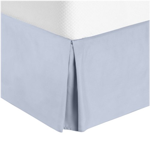 Iced Blue Pleated Bed Skirt - 14" Drop, Queen Size